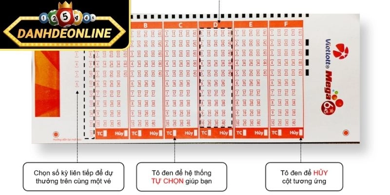 Nguyên tắc chọn số và cấu trúc vé Mega 6/45